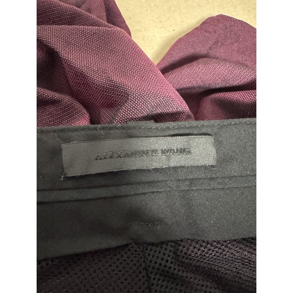 Alexander Wang Shorts Mens 32 Burgundy Black Utility Cargo Mesh Lined Zip Fly - Picture 11 of 15